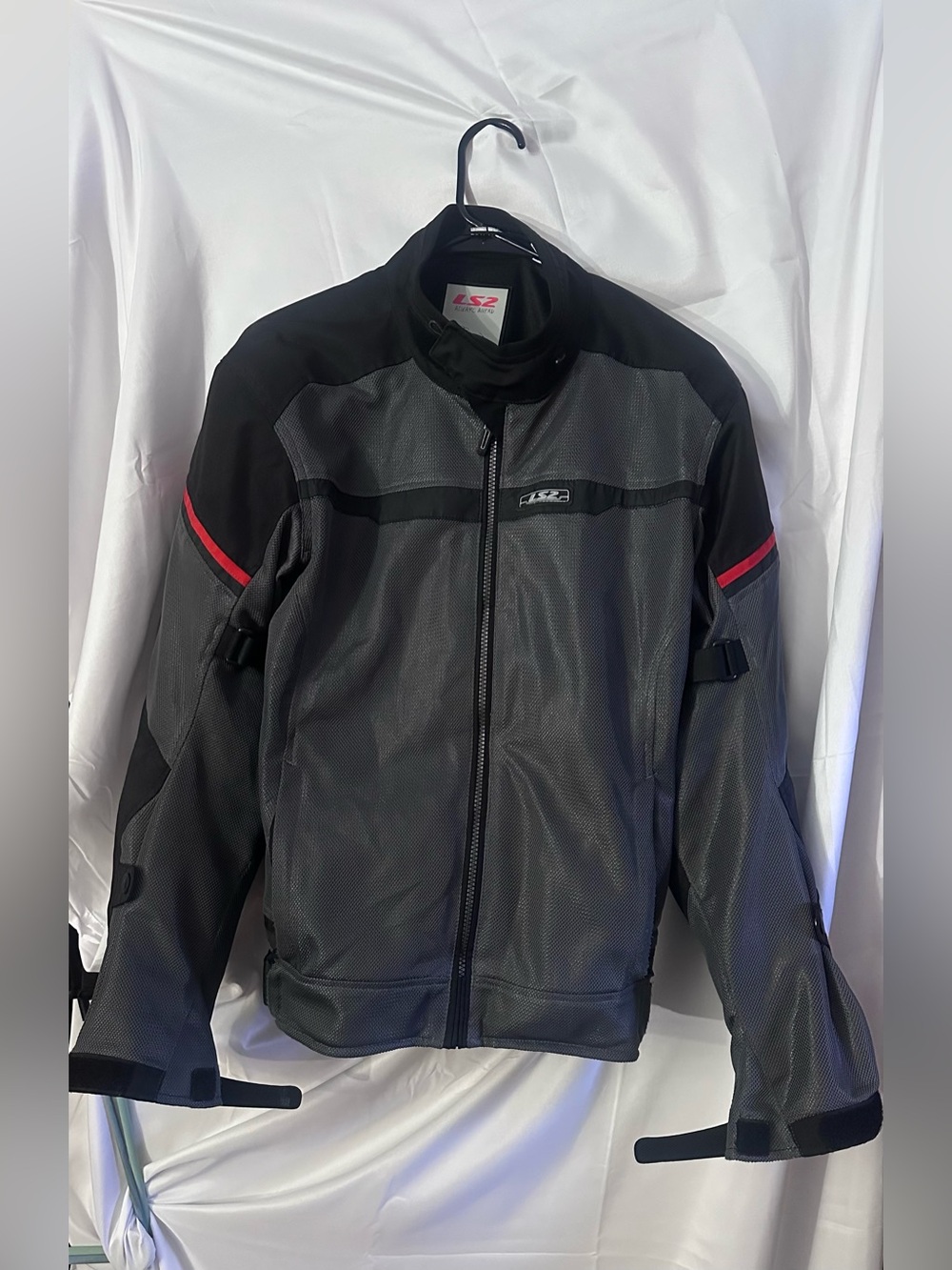 Men's LS2 RIVA MAN Motorcycle Jacket with Red Accent M - Picture 3 of 5